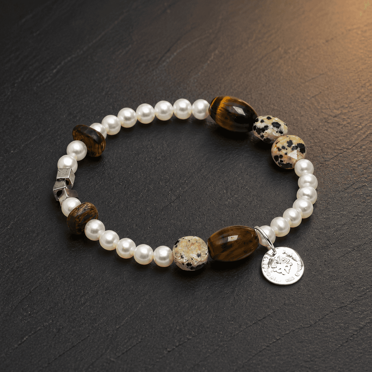 Speckle & Silver Bracelet