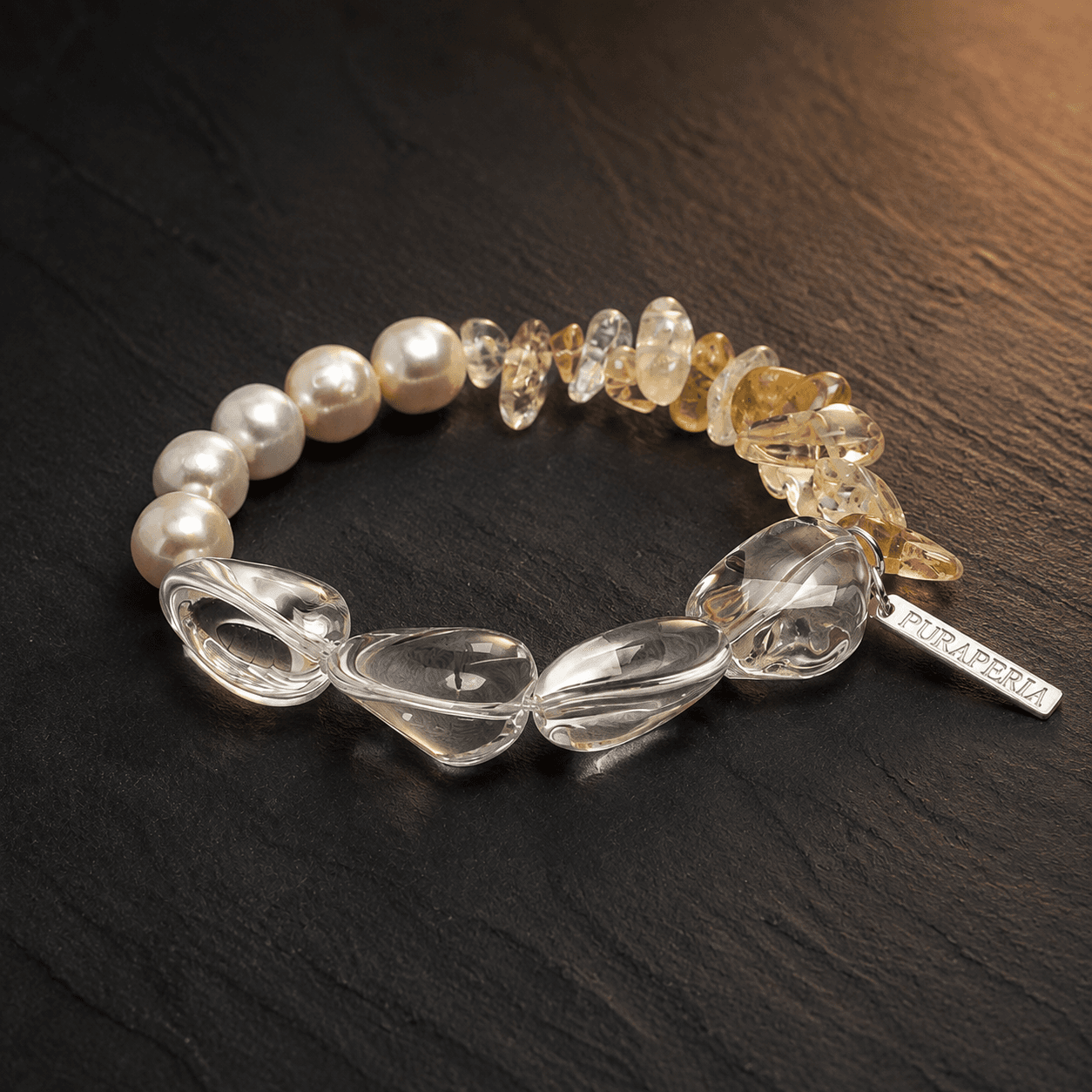 Pale Light & Citrine Bracelet