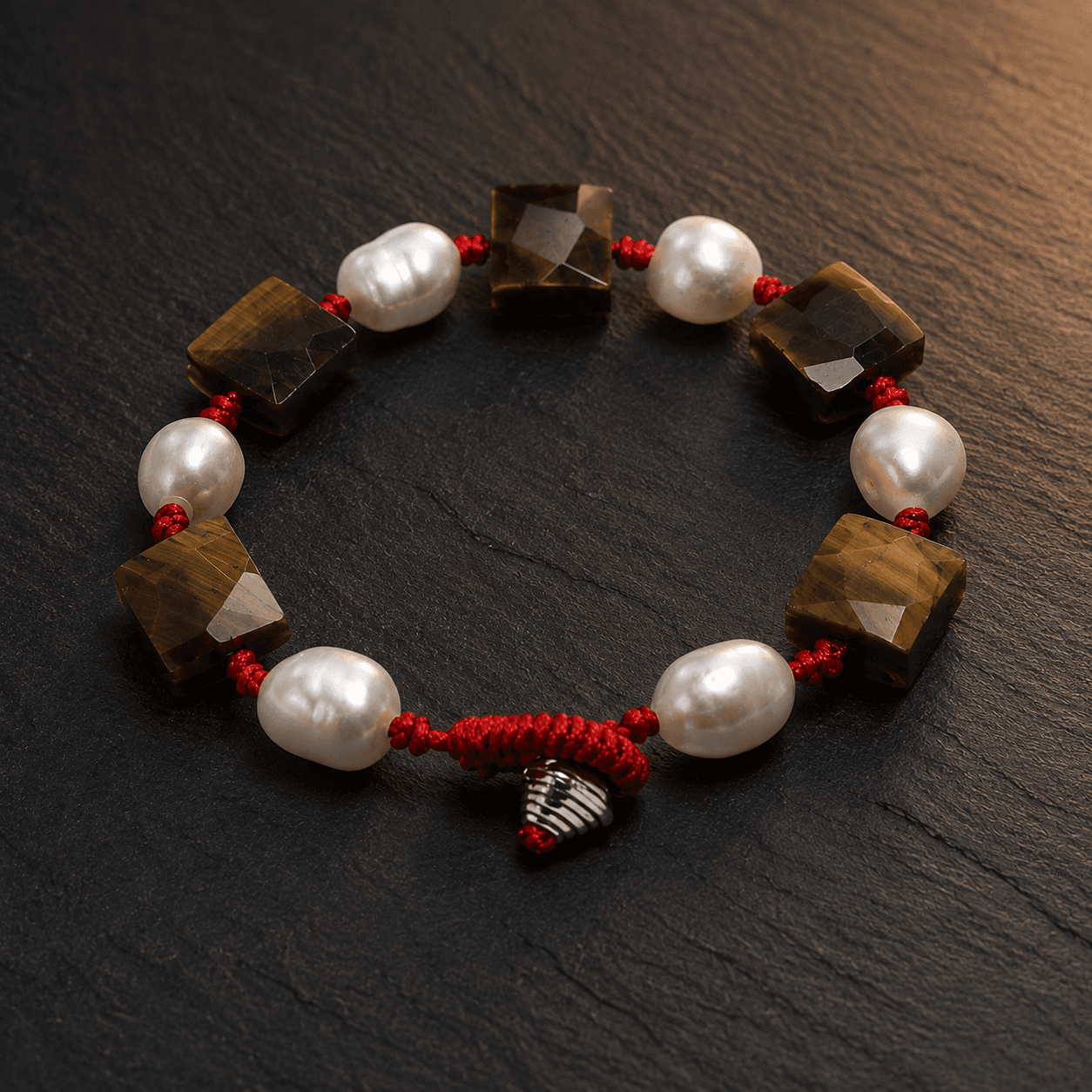 Red Cord & Tiger’s Eye Bracelet