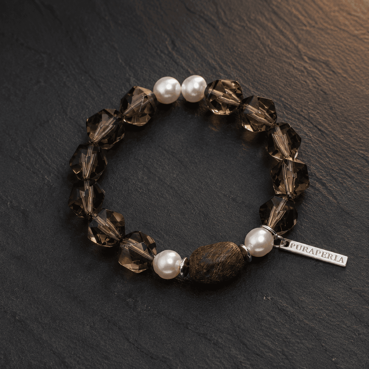 Moon & Tea Rice-Bead Bracelet